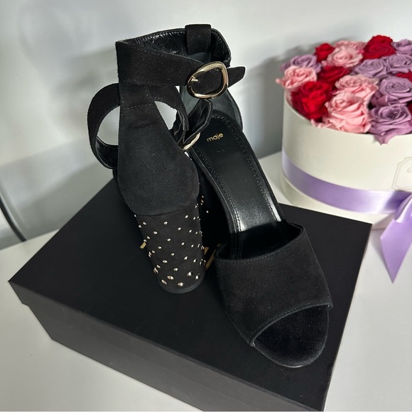 Maje Black block heels Size 37 - Picture 10 of 12